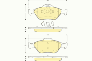 Комплект тормозных колодок, дисковый тормоз 6114192 Girling
