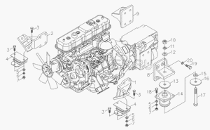 Подушка двигателя задняя Фотон-1049-А,1069,1099 1106910180003 Foton