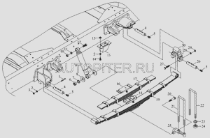 Амортизатор задний Фотон Foton 10611069 Perkins 1106929500039 Foton
