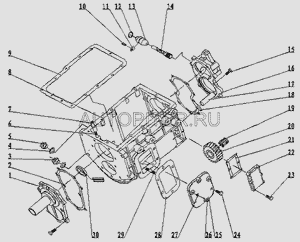 Прокладка верхней крышки КПП Фотон-1049А 1702012108 Foton