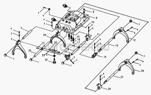 Шток FOTON-1099 вилки 3,4-й передачи 170205714 Foton
