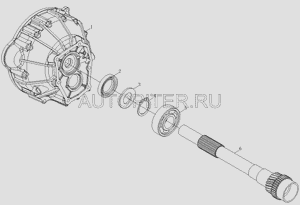 Первичный вал КПП с подшипником Z=30, JC520T9EG,1039, Aumark Foton n170111001c Foton