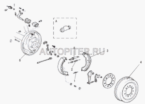 пружина задних колодок нижняя Great Wall Deer, Saf 3502111F00 Great Wall