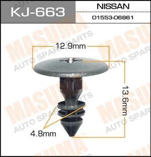 покер пластмассовый крепежный KJ-663 Masuma 1шт KJ663 Masuma