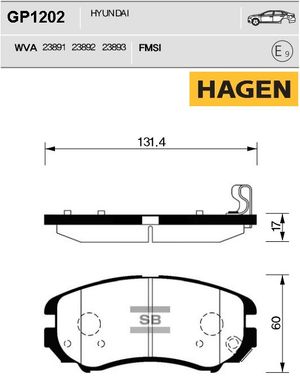 КОЛОДКИ ТОРМОЗНЫЕ ПЕРЕДНИЕ. gp1202 Sangsin