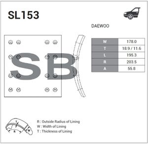 Накладка тормозная, SANGSIN BRAKE, Hi-Q, SL153 sl153 Sangsin