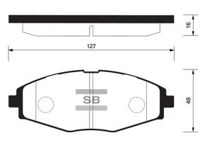 Комплект передних тормозных колодок SP1086 Sangsin