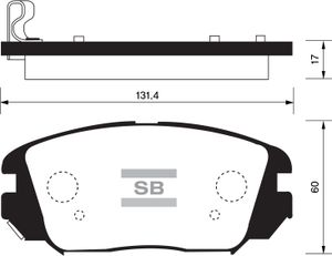 Комплект передних тормозных колодок SP1182 Sangsin