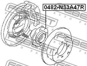 Ступичный узел задний 04823347 АКЦИЯ 0482N33A47R Febest