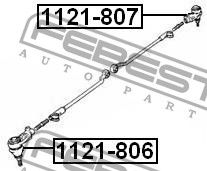 Наконечник рулевой левый для Chevrolet Lanos 2004-2010 1121807 Febest