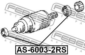 Подшипник генератора для Mitsubishi L200 (KB) 2006-2016 AS60032RS Febest