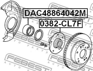 Подшипник передней ступицы для Honda Accord Coupe USA 2003-2008 DAC48864042M Febest
