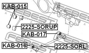 Сайлентблок заднего продольного рычага для Kia Sorento 2002-2009 kab016 Febest