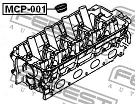 Кольцо уплотнительное свечного колодца MCP001 Febest