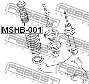Пыльник с отбойником к-кт на 1 передней подвески для Mitsubishi Pajero/Montero IV (V8, V9) 2007> MSHB001 Febest