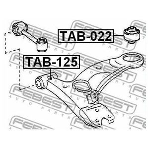 Сайлентблок передний переднего рычага TAB125 Febest