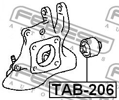 Сайлентблок заднего рычага для Toyota Avensis II 2003-2008 TAB206 Febest