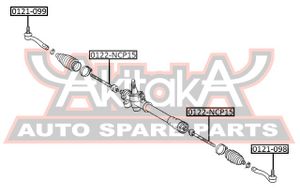 Тяга рулевая Yaris 99-05 0122NCP15 Akitaka