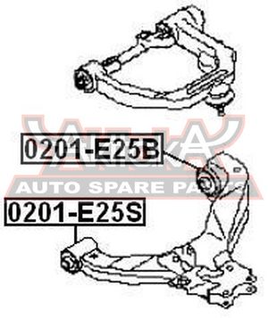 Сайлентблок переднего рычага 0201E25S Akitaka