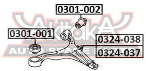 Рычаг передний правый для Honda CR-V 2002-2006 0324037 Akitaka