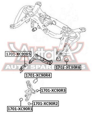 Сайлентблок задней балки передний для Volvo S60 2000-2009 1701xc90r6 Akitaka