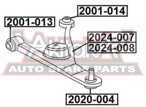 Сайлентблок переднего рычага передний для Chrysler PT Cruiser 2000-2010 2001013 Akitaka