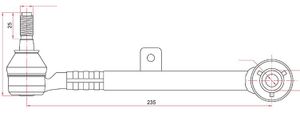 Тяга задняя с наконечником TY Mark GX110/JZX110 ST4870530080 Sat