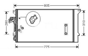 Радиатор охлаждения VW кондиц stvw603940 Sat