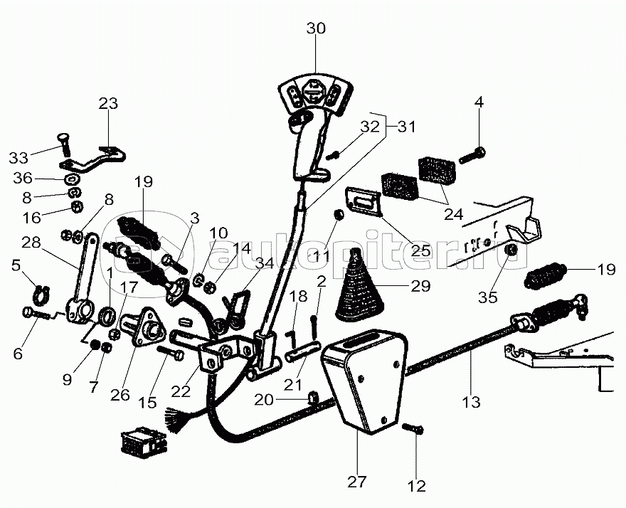 Multifunction Lever For Hydrostatic Transmission