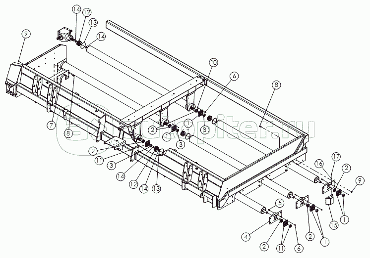 FLAIL TUBE MOUNTING - STEEL FRONT DRUM OPTION