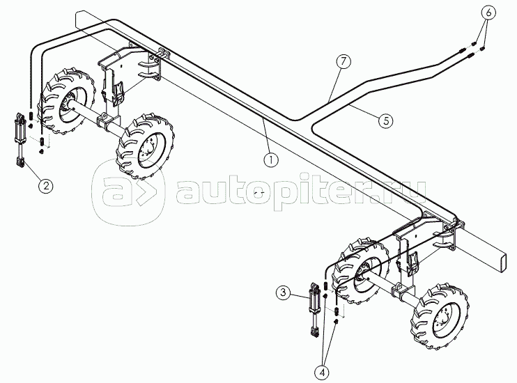 REAR STRUT HYDRAULICS - 11.2X24 TIRES (OPTIONAL)
