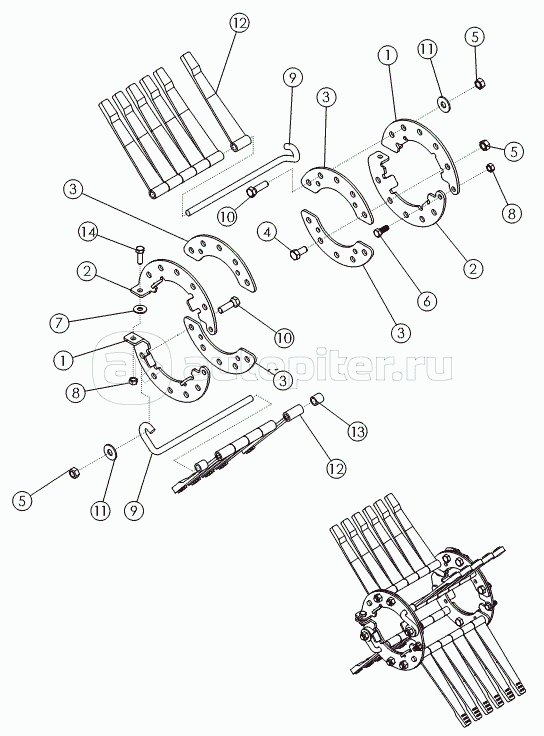 RUBBER FLAILS ON №1 DRUM FORWARD 22" SPACING (№52123)