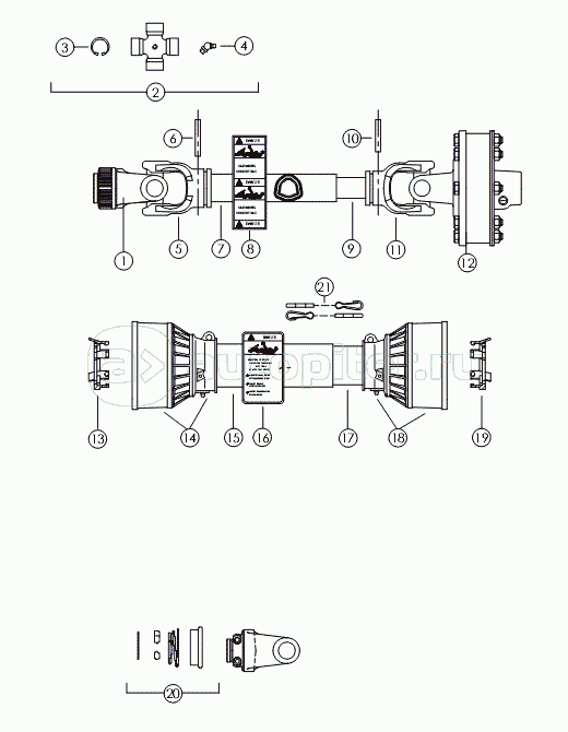 PTO - STANDARD 1 3/8-21 №52402 AND 1 3/4-20 №52400