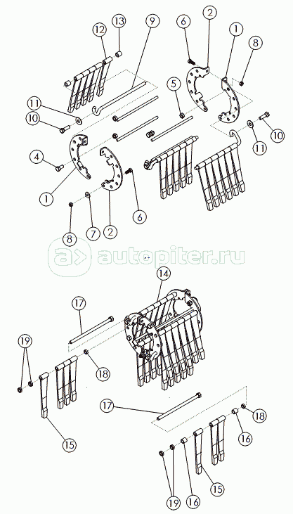 RUBBER FLAILS ON №1 DRUM REVERSE 22" SPACING