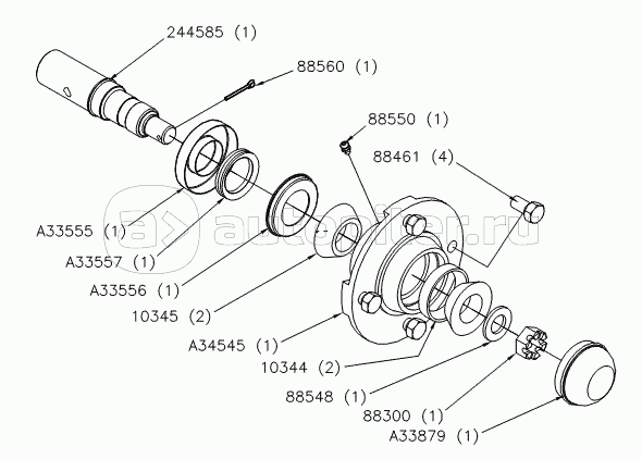 4 BOLT PACKER HUB AND SPINDLE - 2009 AND LATER