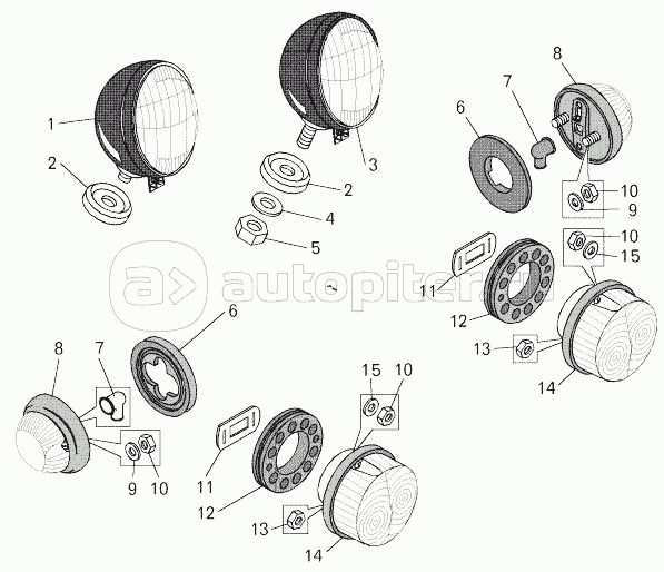Установка передних фар (78202-3700006);Mounting of front headlights
