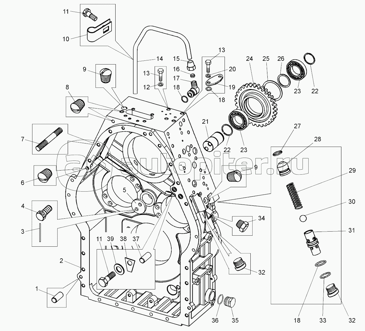 Картер гидромеханической передачи (7548-1701320, 7547-1701320);Casing of hydromechanical gear