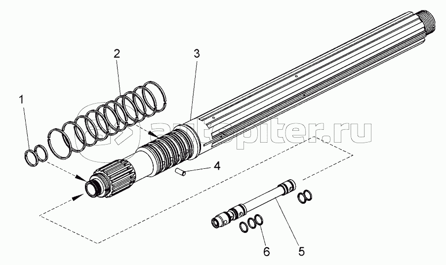 Вал первичный (7822-1701330, 7806-170133-30);Main shaft