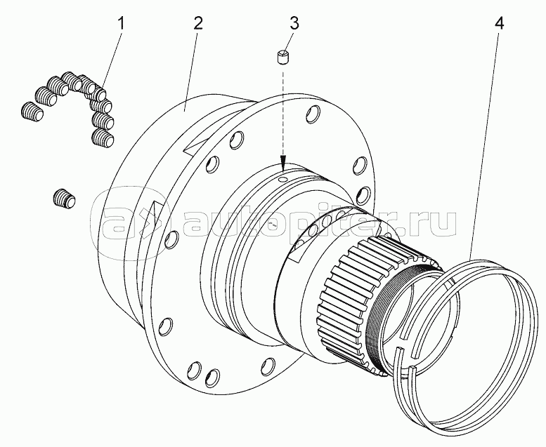 Ступица гидротрансформатора (7548-1709150-11);Hub of torque converter