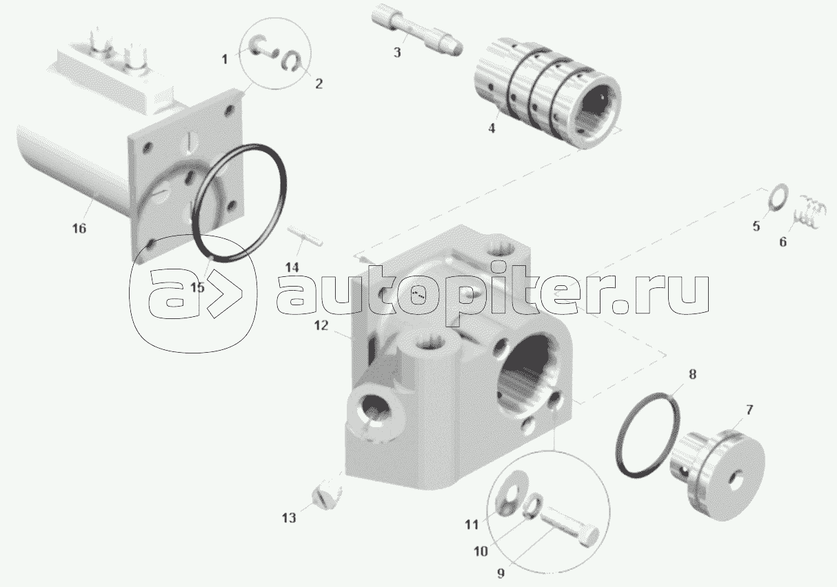 Механизм привода управления блокировкой гидротрансформатора (75551-1705010);Torque converter blocking control