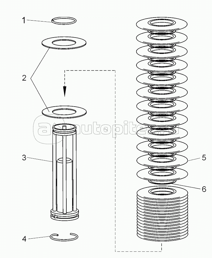 Элемент фильтрующий полнопоточного фильтра (7548-1704450);Filtering element of full flow filter