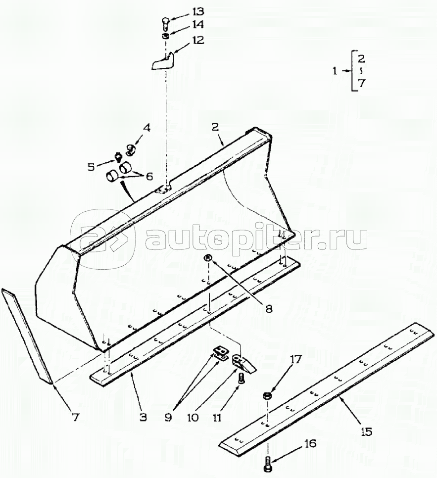 STANDARD LOADER BUCKET, 595SLE DBK0009001- 595LSP DBK0010001-, VERSION