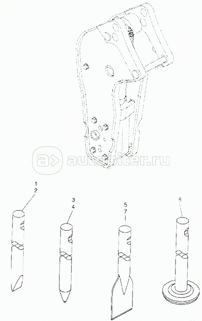 BITS, HYDRAULIC ROCKBREAKER (CB620), 595SLE DBK0009001- 595LSP DBK0010001