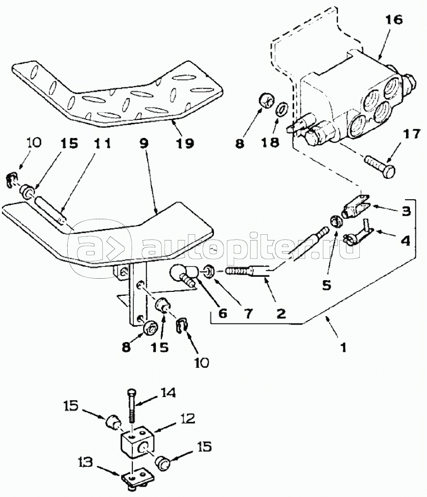 CONTROL PEDAL, TELESCOPIC DIPPER, 595SLE DBK0009001- 595LSP DBK0010001-