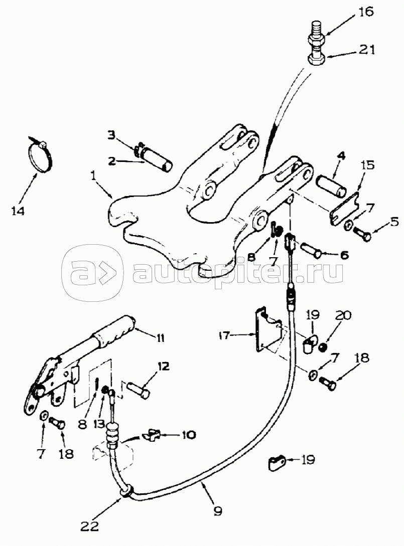 BACKHOE BOOM LOCKING DEVICE, 595SLE DBK0009001- 595LSP DBK0010001-, SIDES