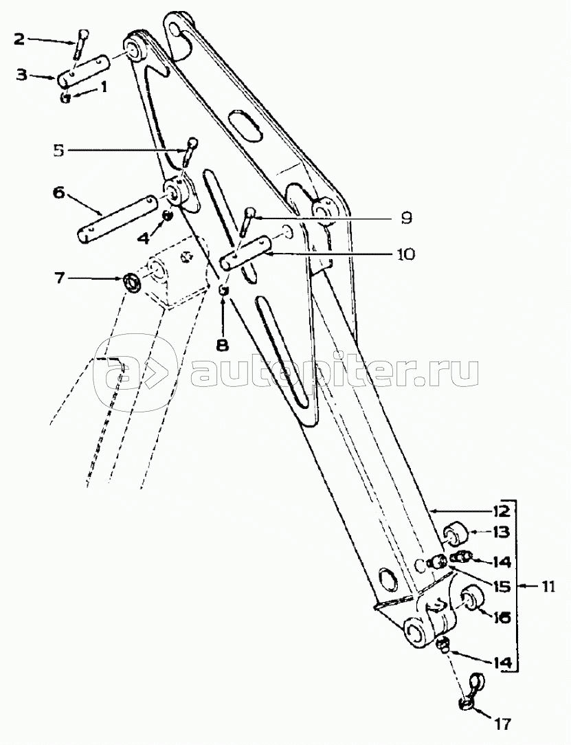 STANDARD BACKHOE DIPPER, 595SLE DBK0009001- 595LSP DBK0010001-