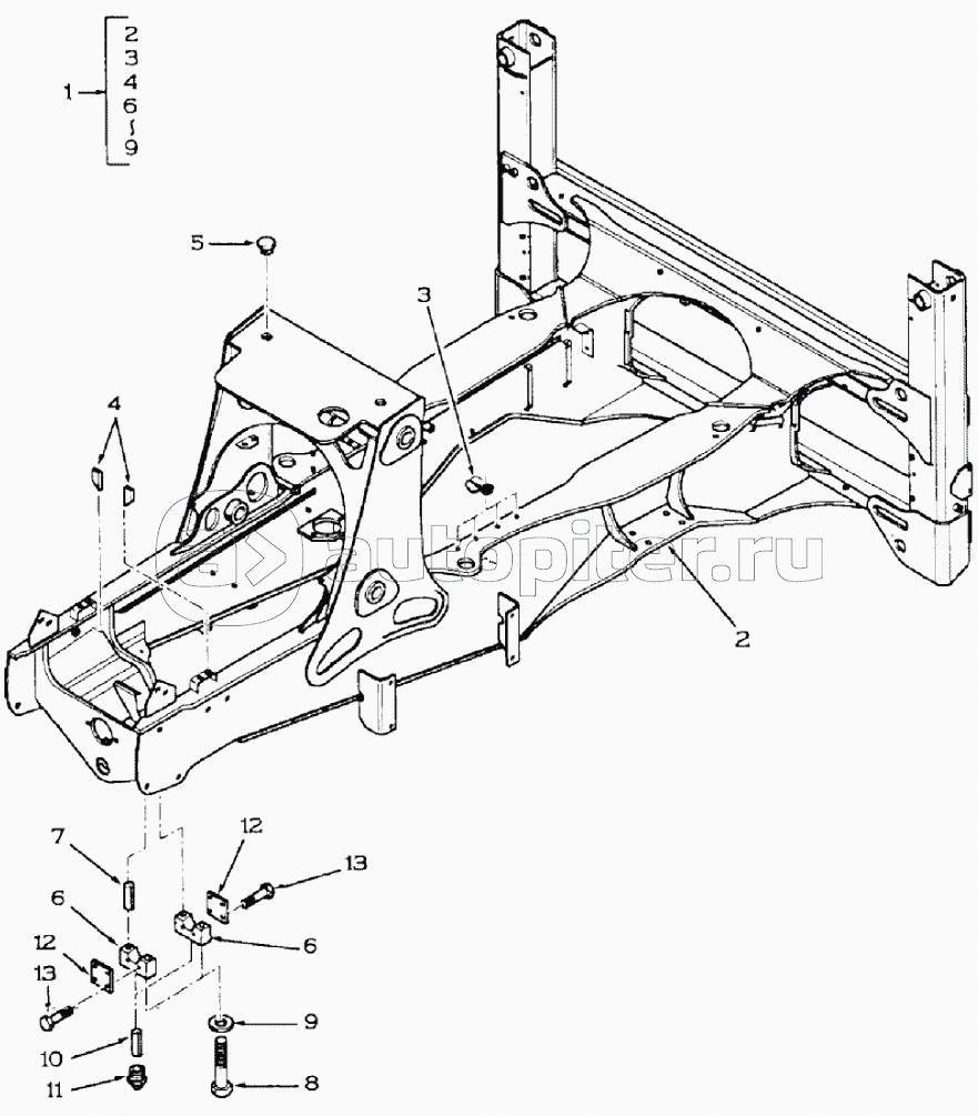CHASSIS, 595SLE DBK0009001- 595LSP DBK0010001-, SIDESHIFT VERSION