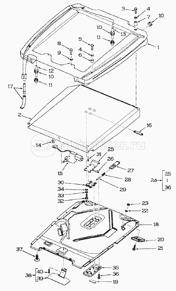 CAB ROOF, 595SLE DBK0009001- 595LSP DBK0010001-