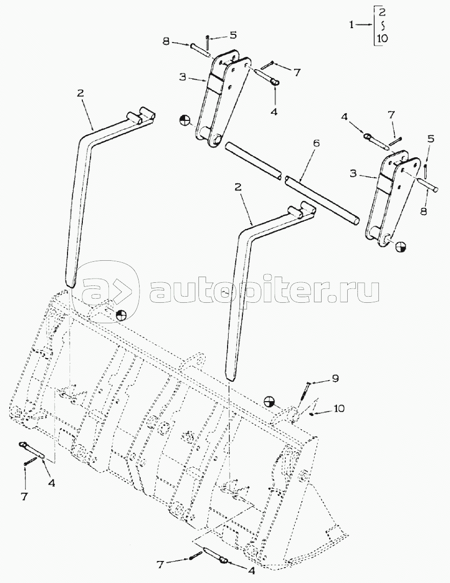 FORK, LOADER BUCKET, 595SLE DBK0009001- 595LSP DBK0010001-