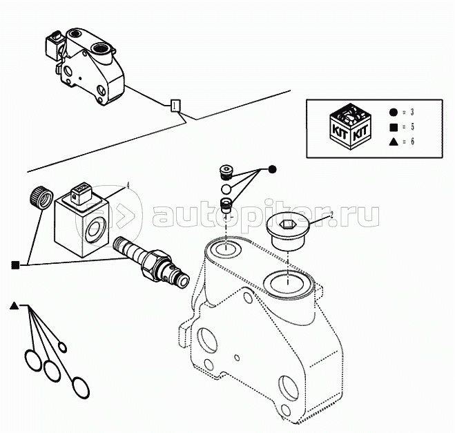 35.726.0309 BACKHOE CONTROL VALVE, 6, 7 SECTIONS, OUTLET SECTION (VAR.728727742301742702)